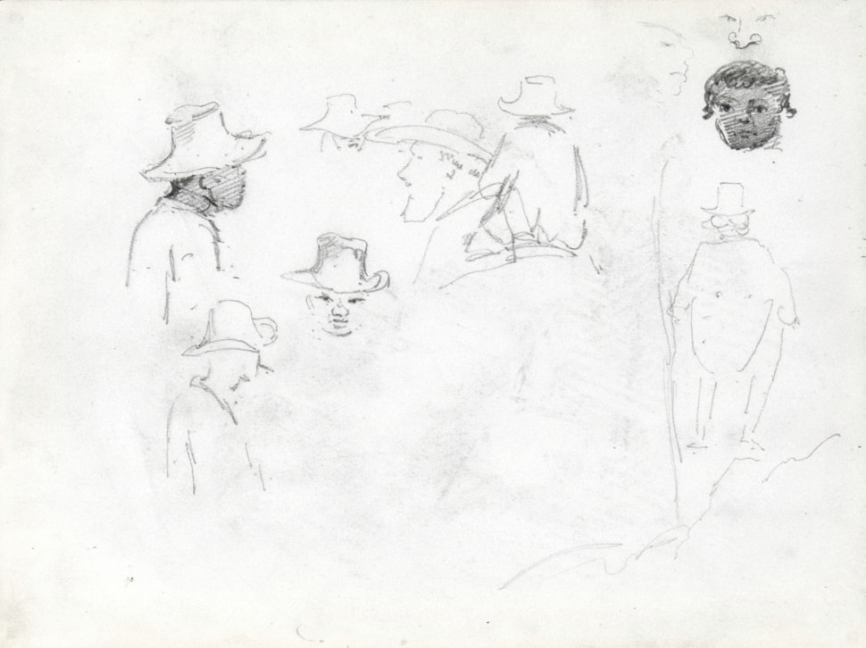 Study Of Men’s Heads - Camille Pissarro (1830 - 1903)