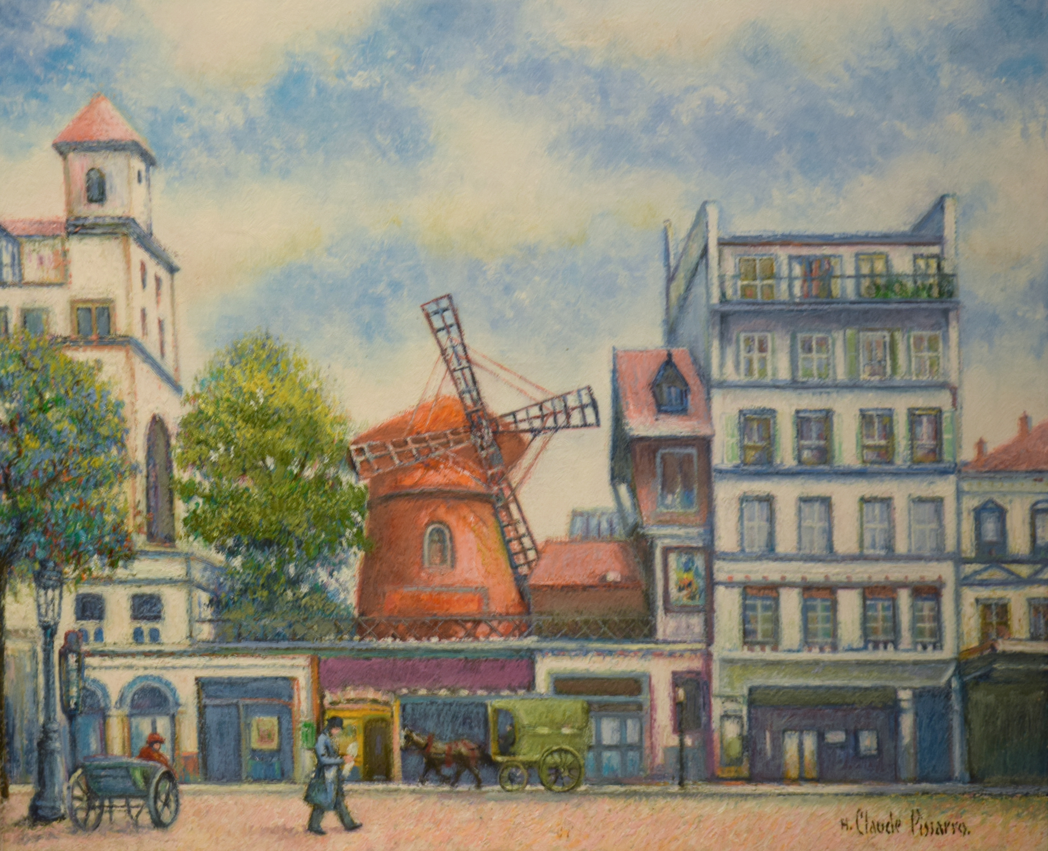 Matin-Tôt au Moulin Rouge (Paris) - H. Claude Pissarro (b. 1935 - )
