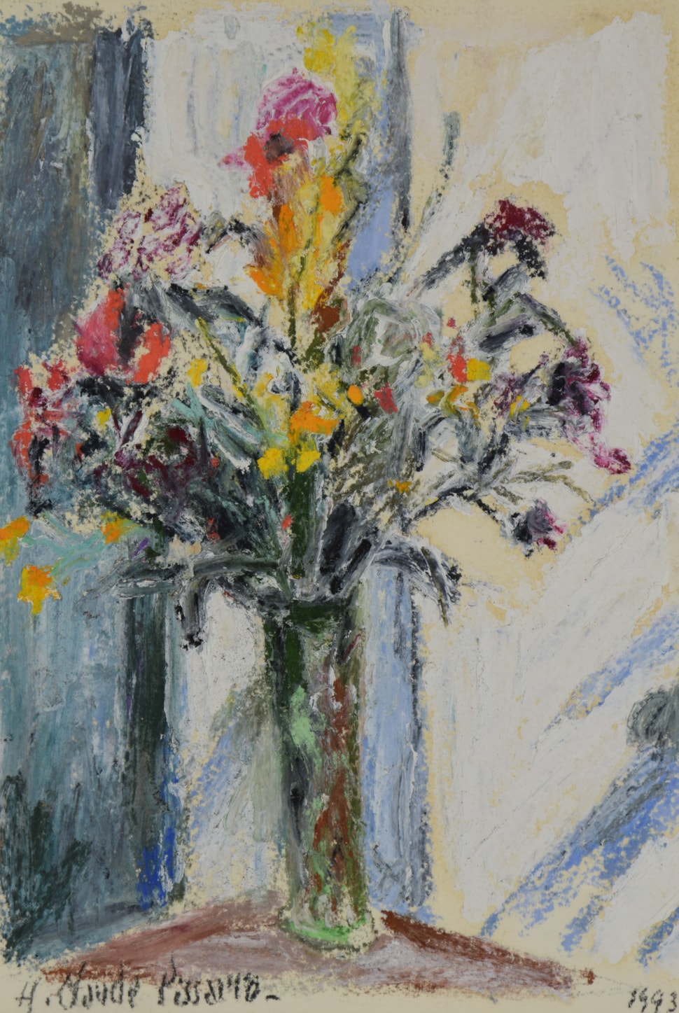 Fleurs - Hugues Pissarro dit Pomié (b. 1935 - )
