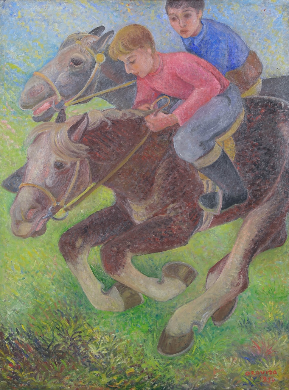 Exercising Ponies - Orovida Pissarro (1893 - 1968)