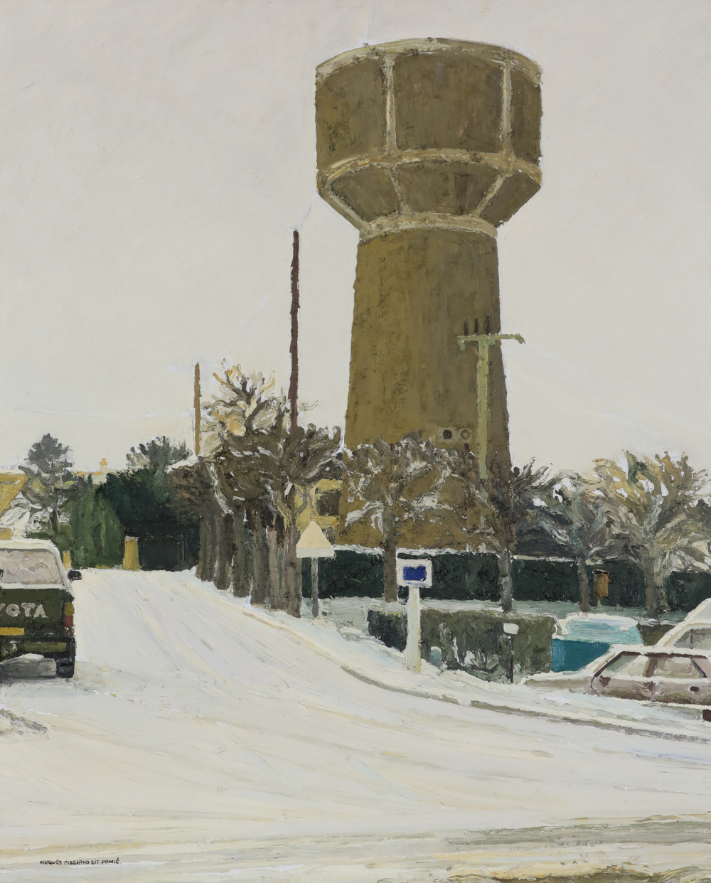 Neige - Le Château d'Eau d'Arromanches - Hugues Pissarro dit Pomié (b. 1935 - )