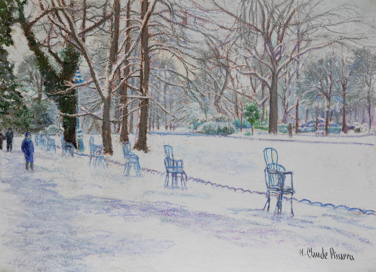 H. Claude Pissarro - Neige au Jardin des Plantes