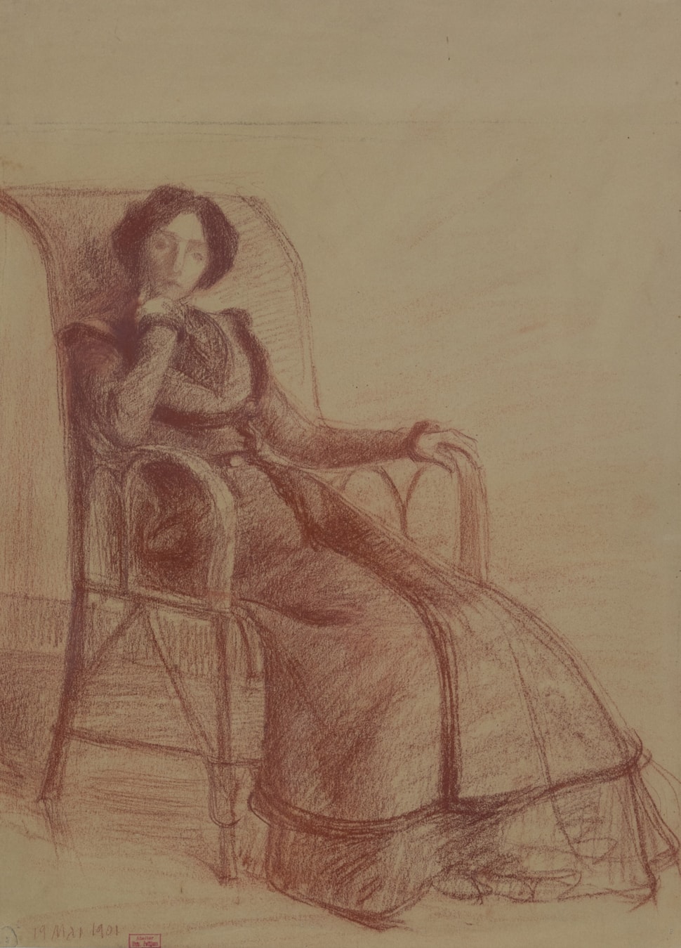 Madame Petitjean Assise, 19 mai 1901 - Hippolyte Petitjean (1854 - 1929)