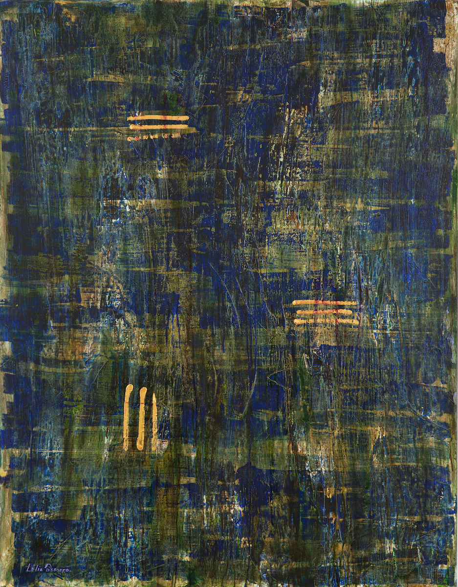 Rhino sauvage sous la pluie, ta force ma taille - Lélia Pissarro, Contemporary (b. 1963 - )