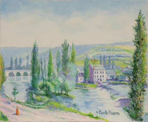 H. Claude Pissarro - L'Orne au Pont de Vey