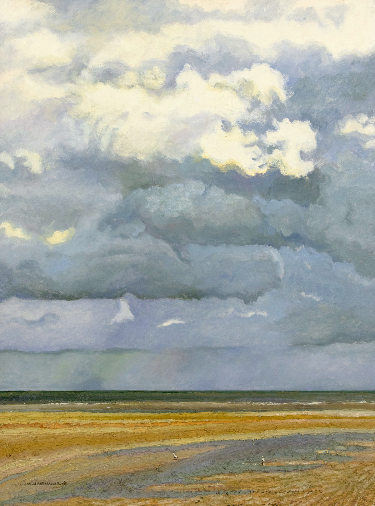 Hugues Pissarro dit Pomié - Deux Mouettes et les Nuages, Côte Normande