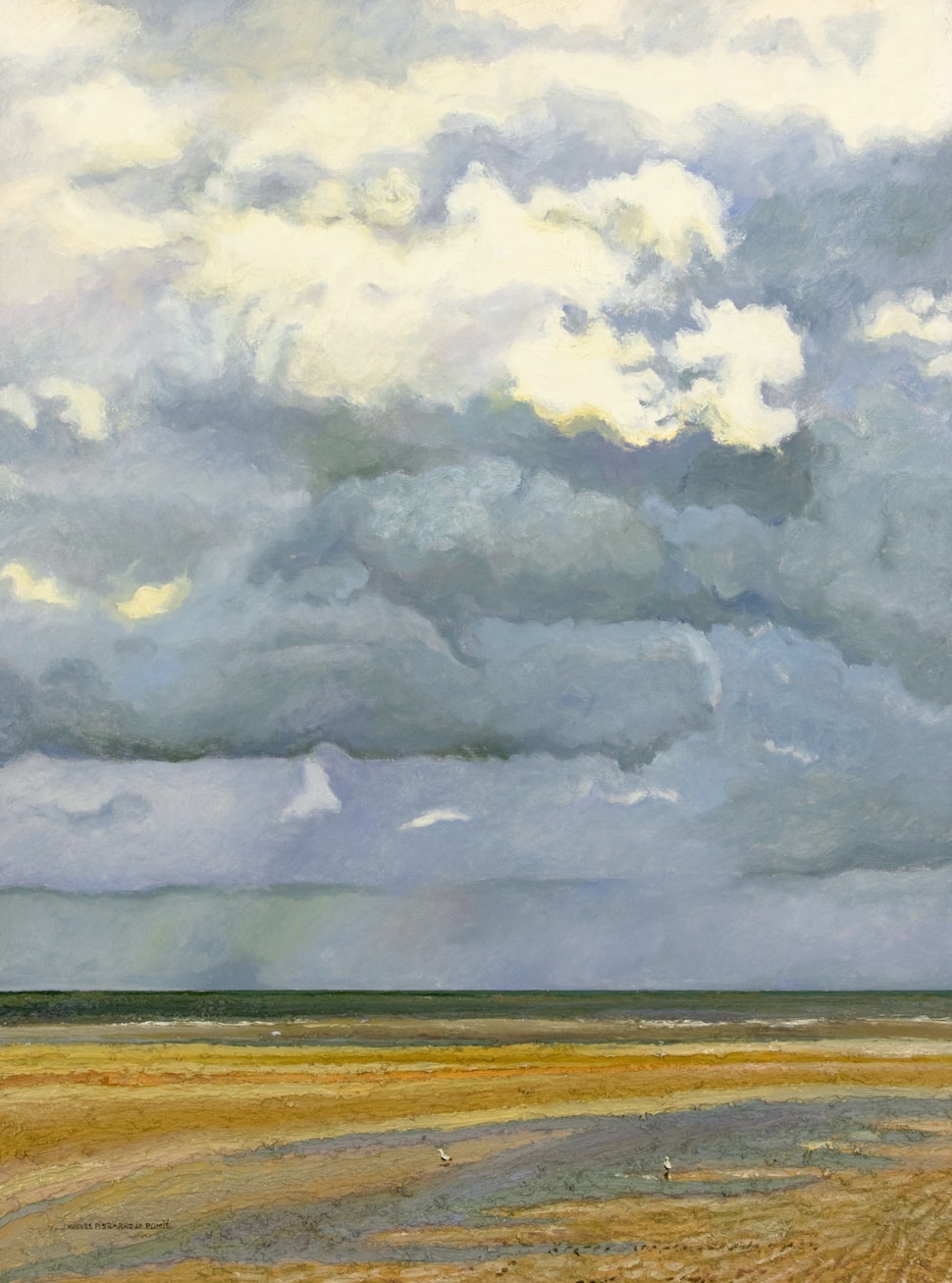Deux Mouettes et les Nuages, Côte Normande - Hugues dit Pomié Pissarro (b. 1935)