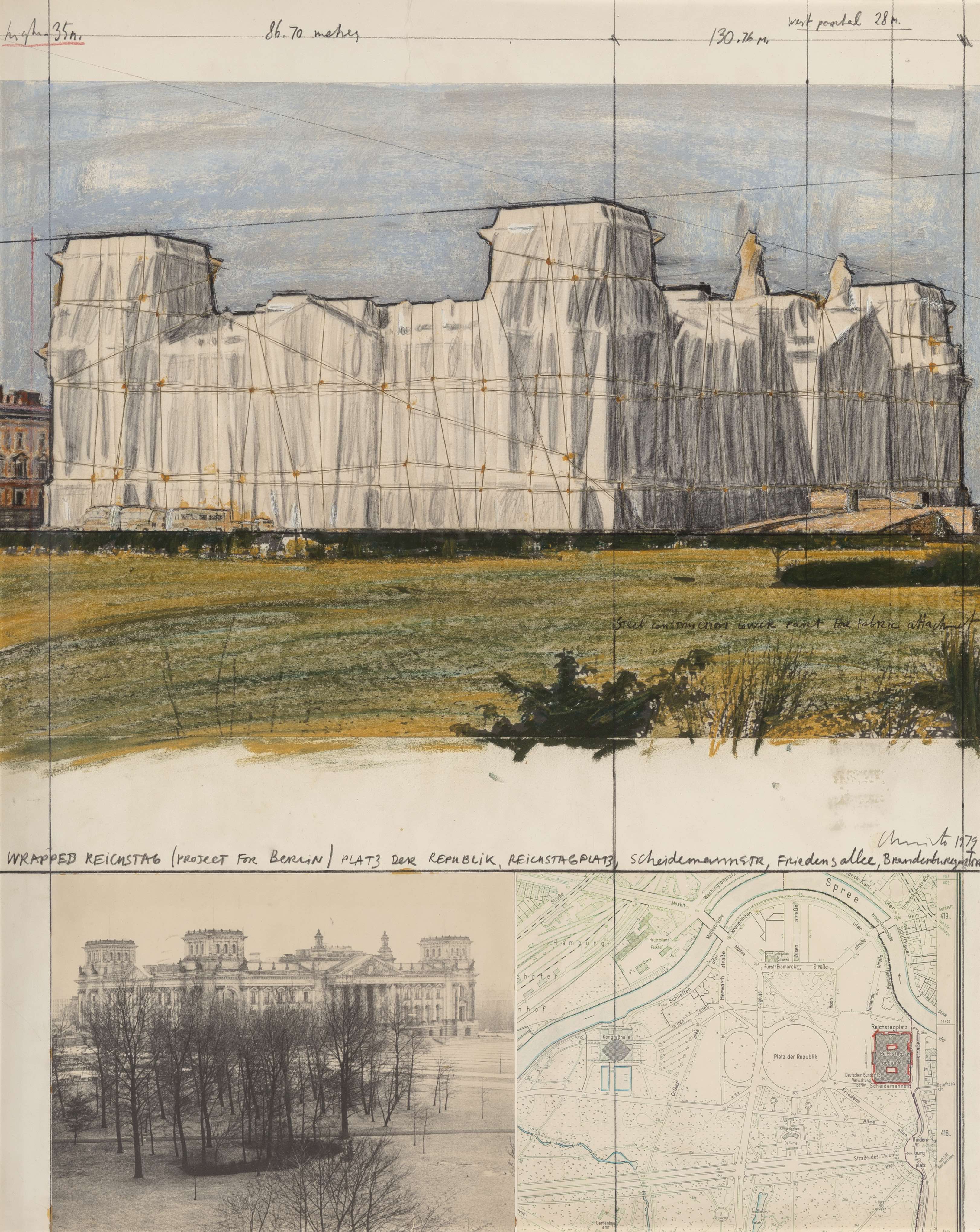Wrapped Reichstag (Project for Berlin) - Christo (1935 - 2020)