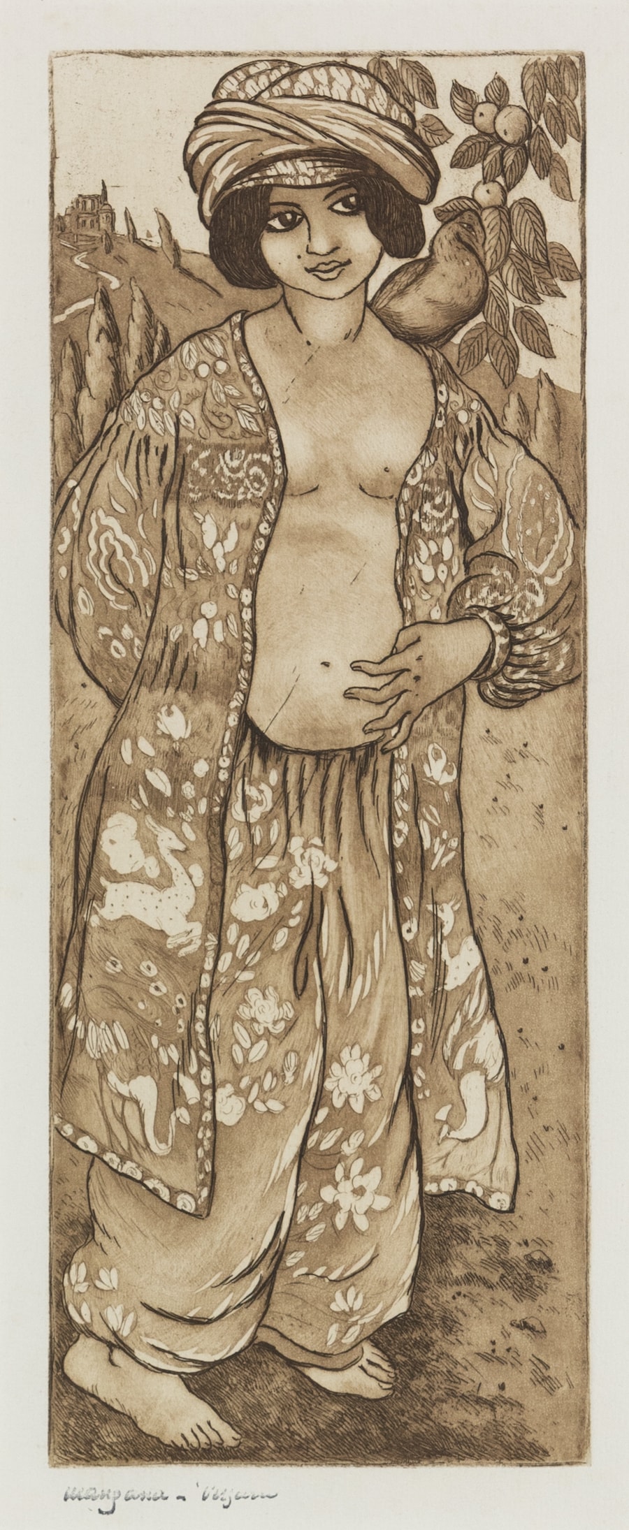 Fille au Pigeon - Georges Manzana Pissarro (1871 - 1961)