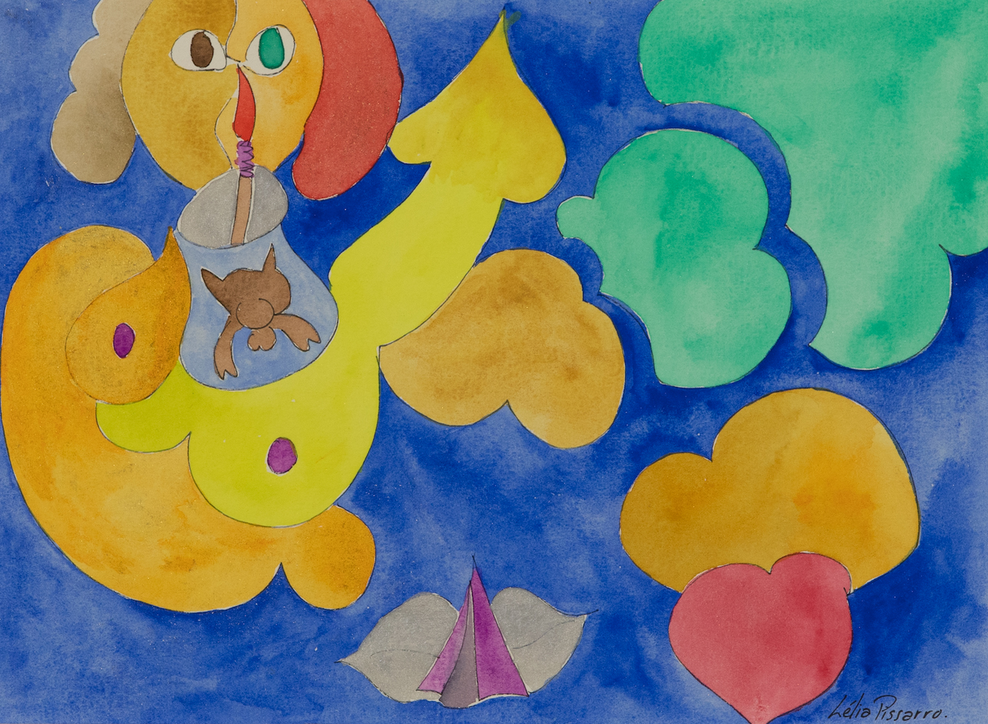 Abstract Composition - L&#233;lia Pissarro, Contemporary (b. 1963 - )