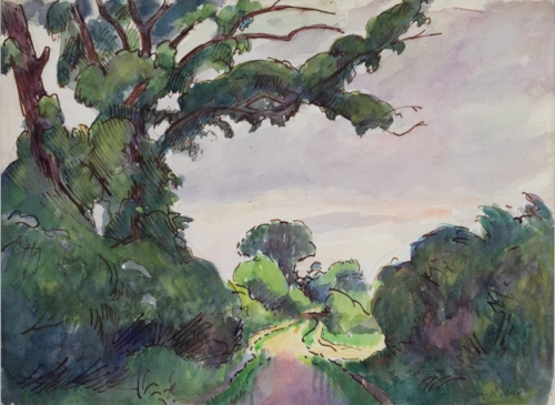 Ludovic-Rodo Pissarro - Grand Arbre dans la Sente