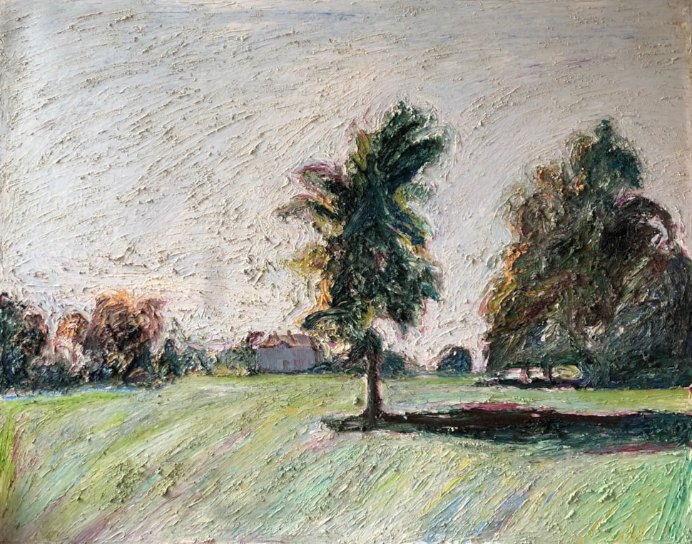 Deux Arbres - Chatêau de St Georges - Hugues dit Pomié Pissarro (b. 1935 - )