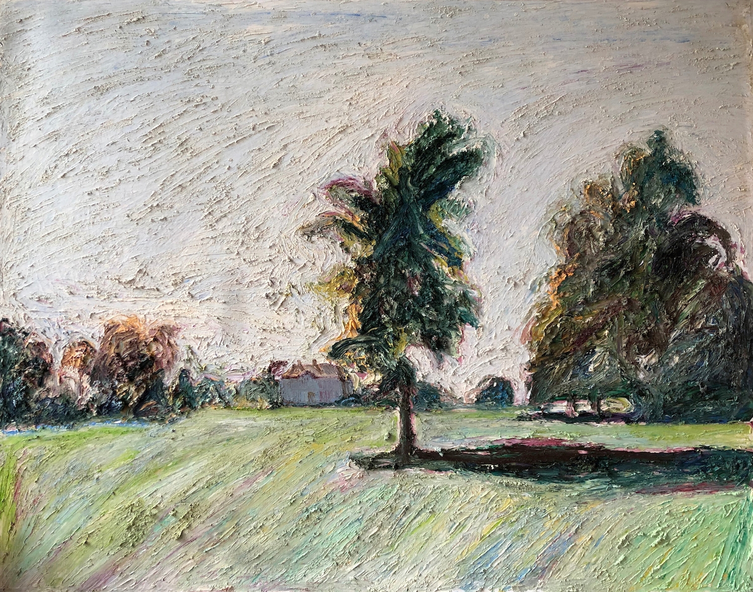 Deux Arbres - Chatêau de St Georges - Hugues dit Pomié Pissarro (b. 1935 - )