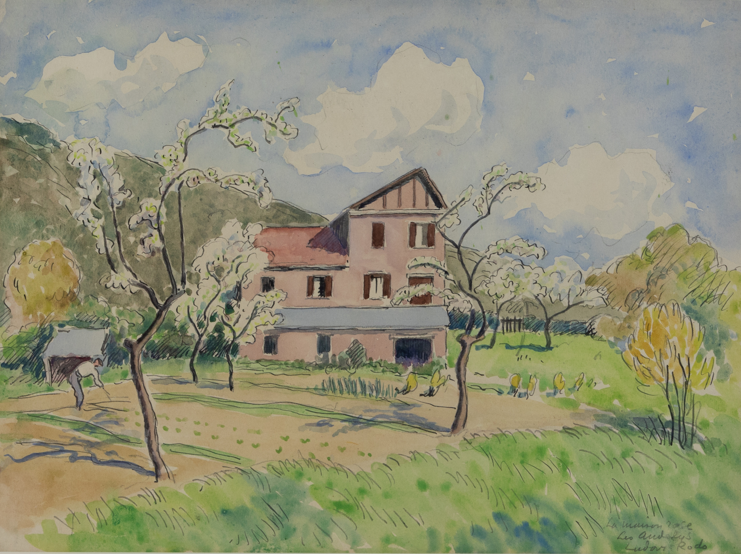  La Maison Rose, Les Andelys - Ludovic-Rodo Pissarro (1878 - 1952)