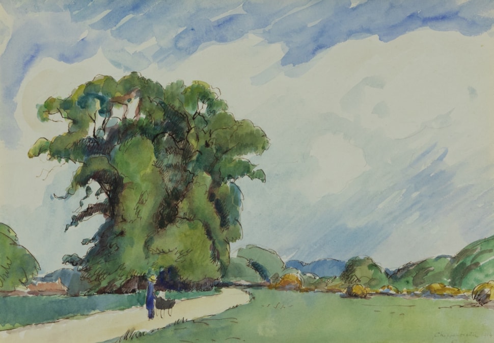 Paysage à Chipperfield - Ludovic-Rodo Pissarro (1878 - 1952)