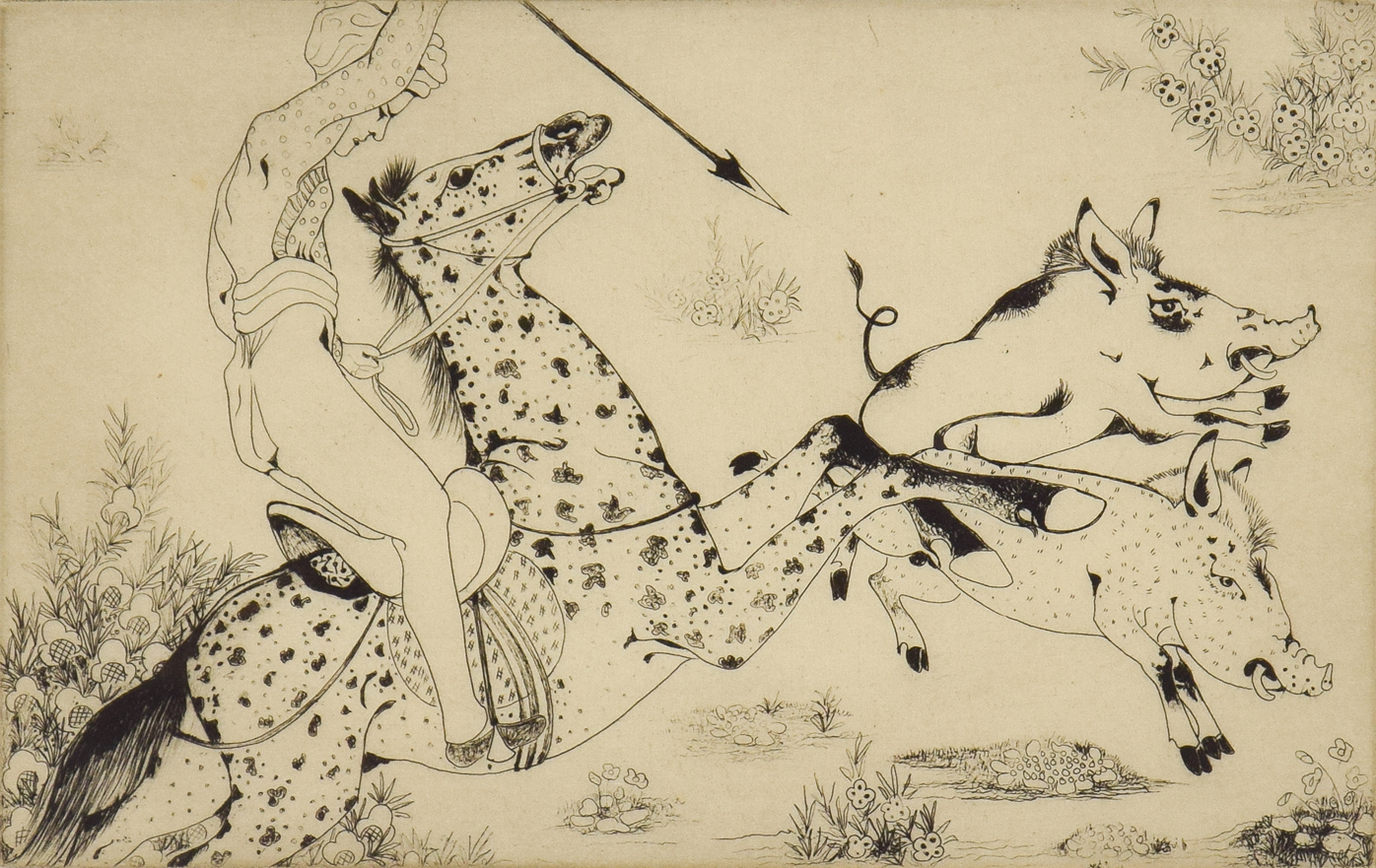 Pig Sticking - Orovida Pissarro (1893 - 1968)