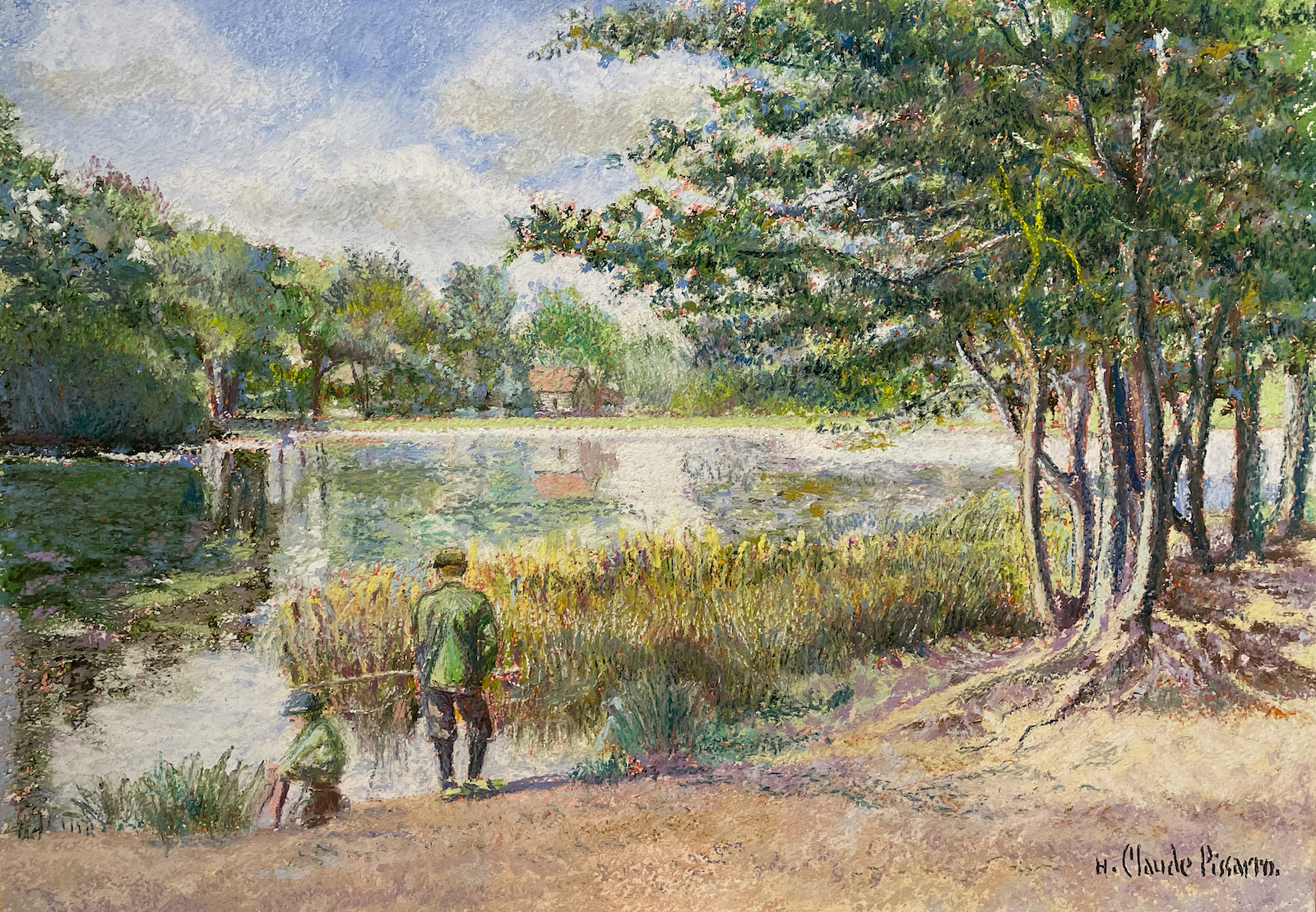L'Étang Rivon (Forêt de Rambouillet) - H. Claude Pissarro (b. 1935 - )