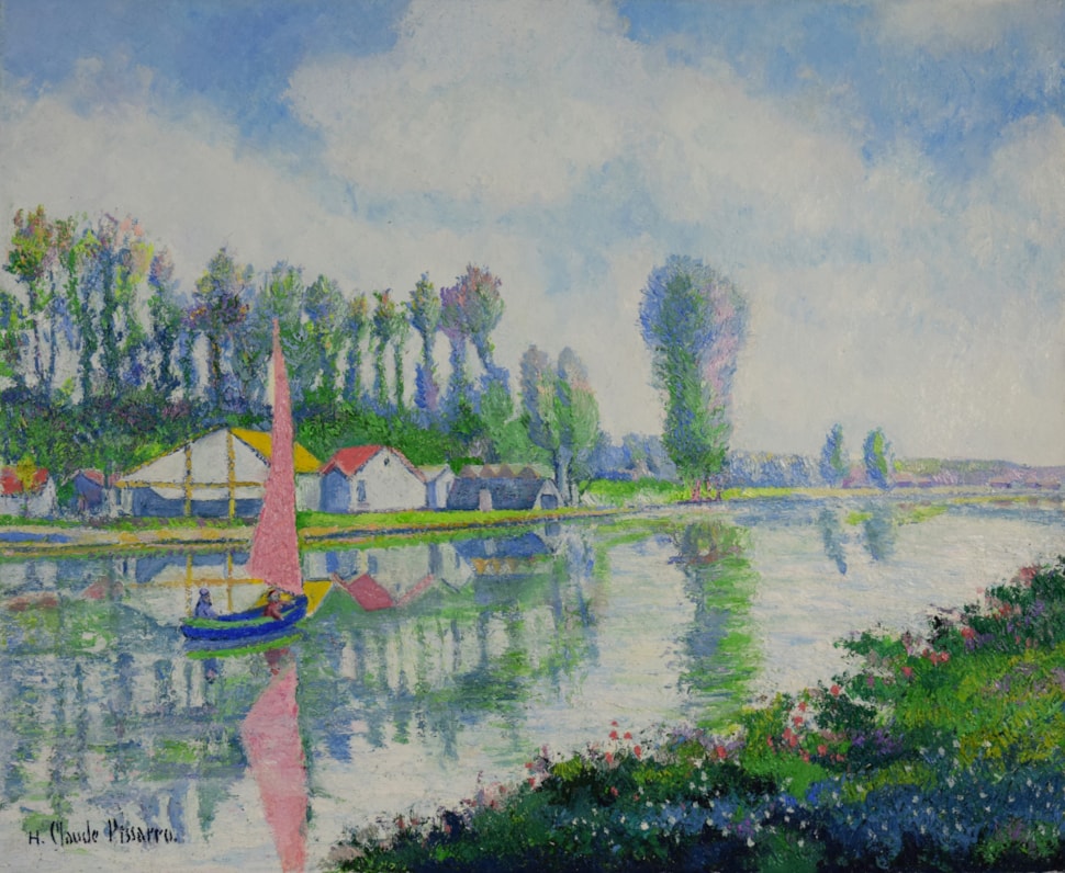 La Voile Rose (Cognac) - H. Claude Pissarro (b. 1935 - )