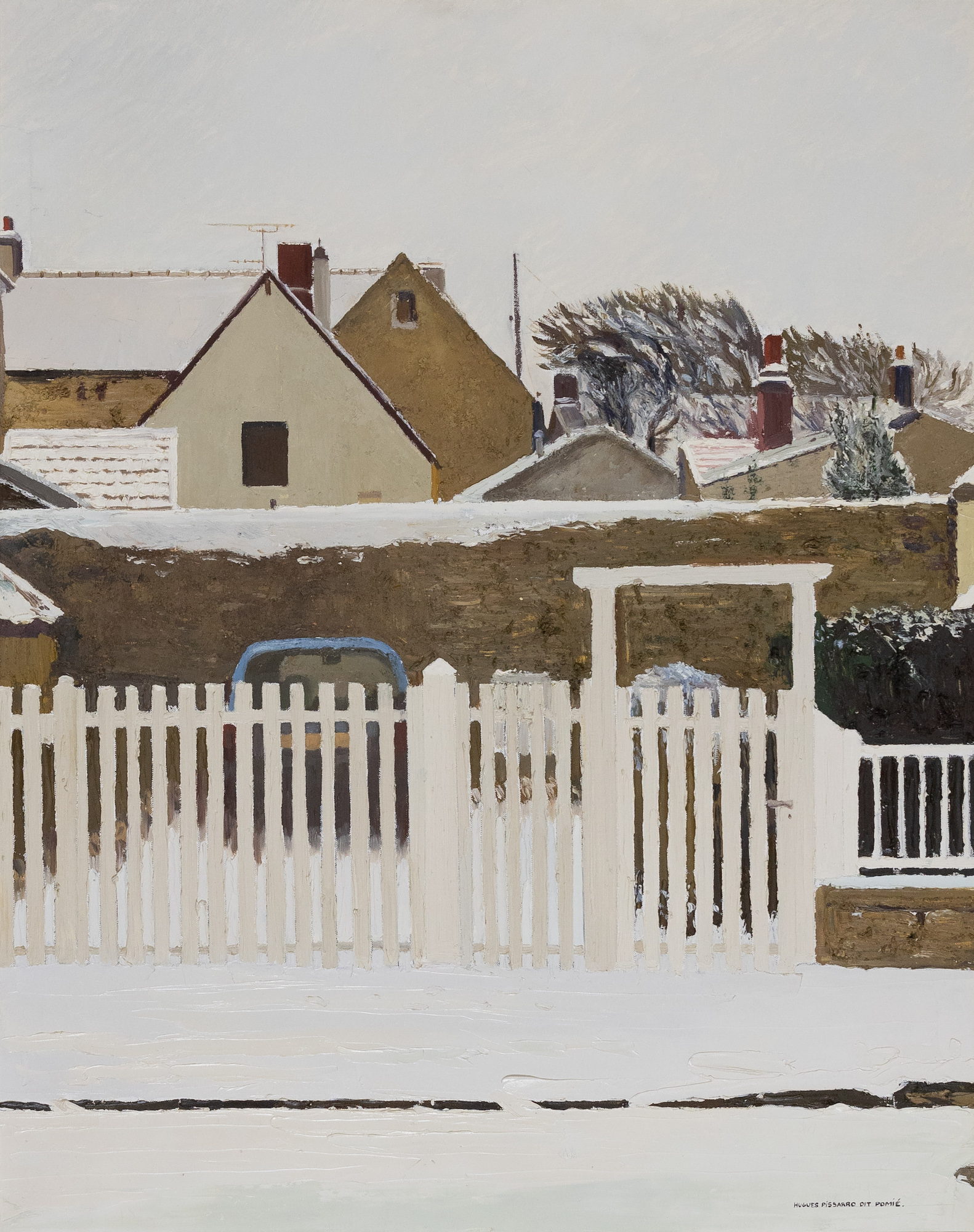 Hugues Pissarro dit Pomié - Arromanches - Neige Auto Bleu