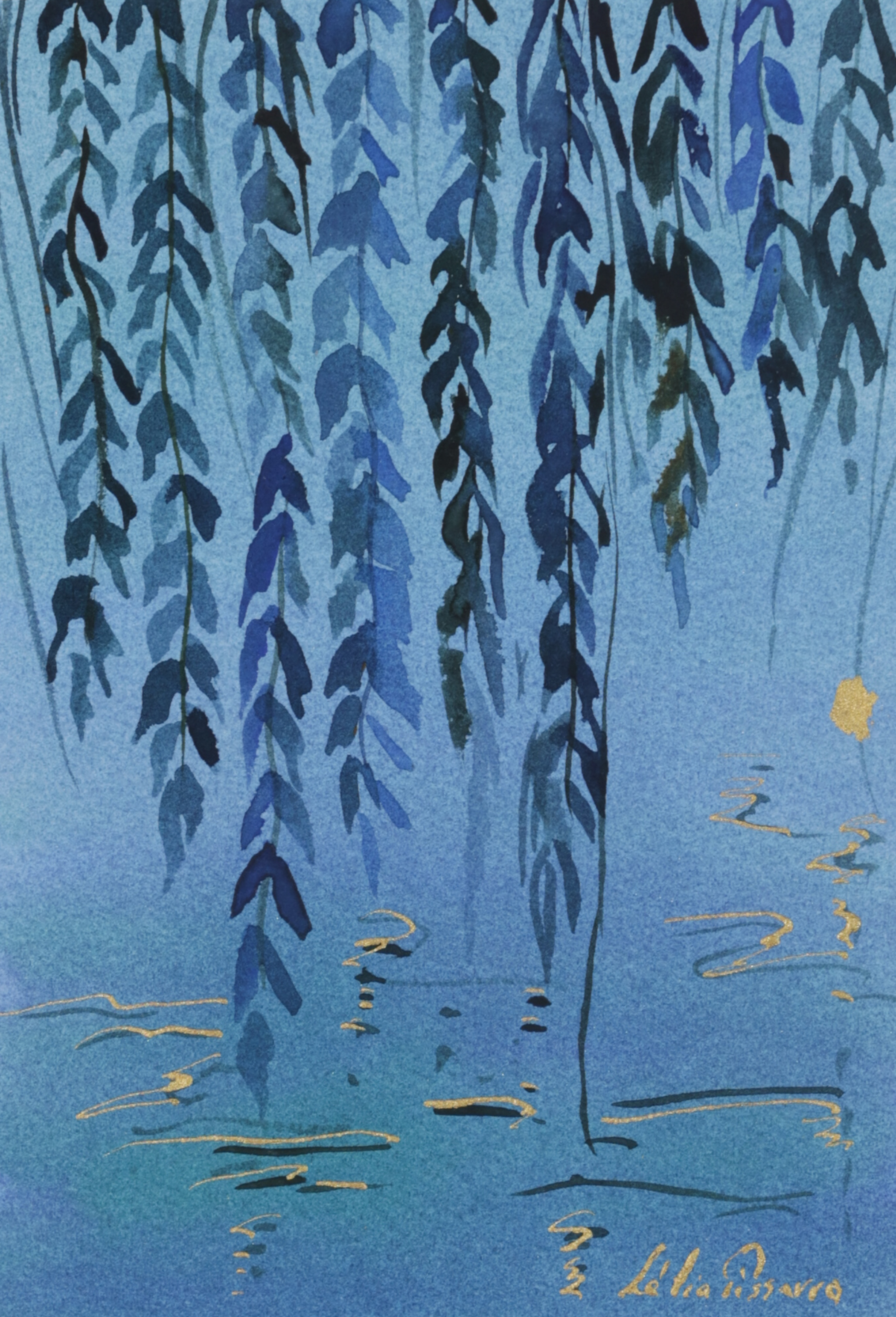 Lélia Pissarro, Figurative - Monet Blue