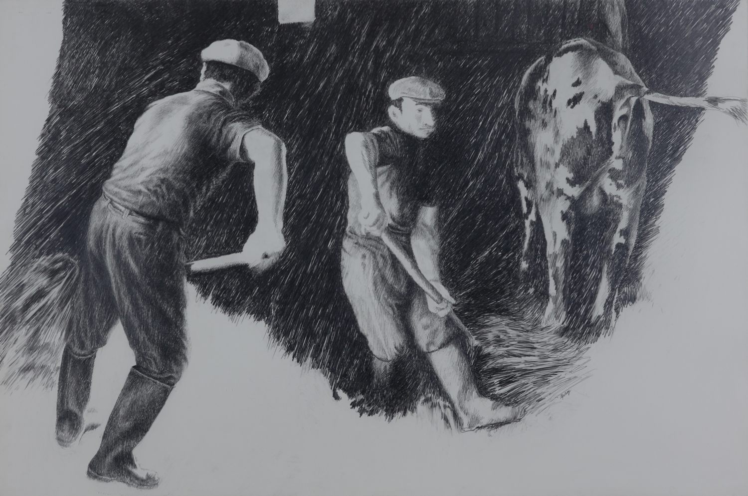 Farmhands - Yvon Pissarro (b. 1937 - )