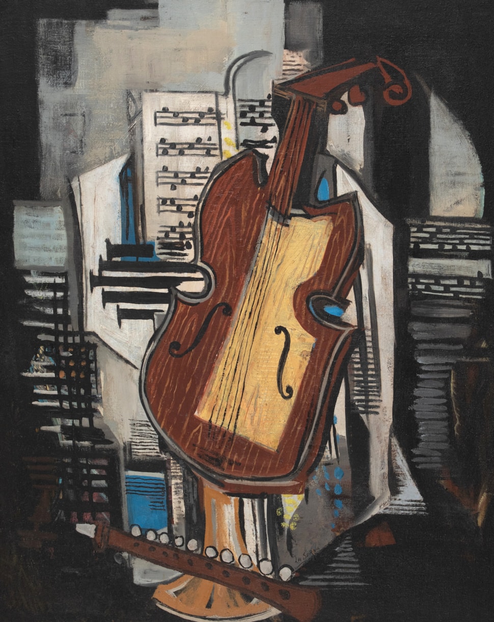 Still Life with Violin - Ismael De La Serna (1898 - 1968)