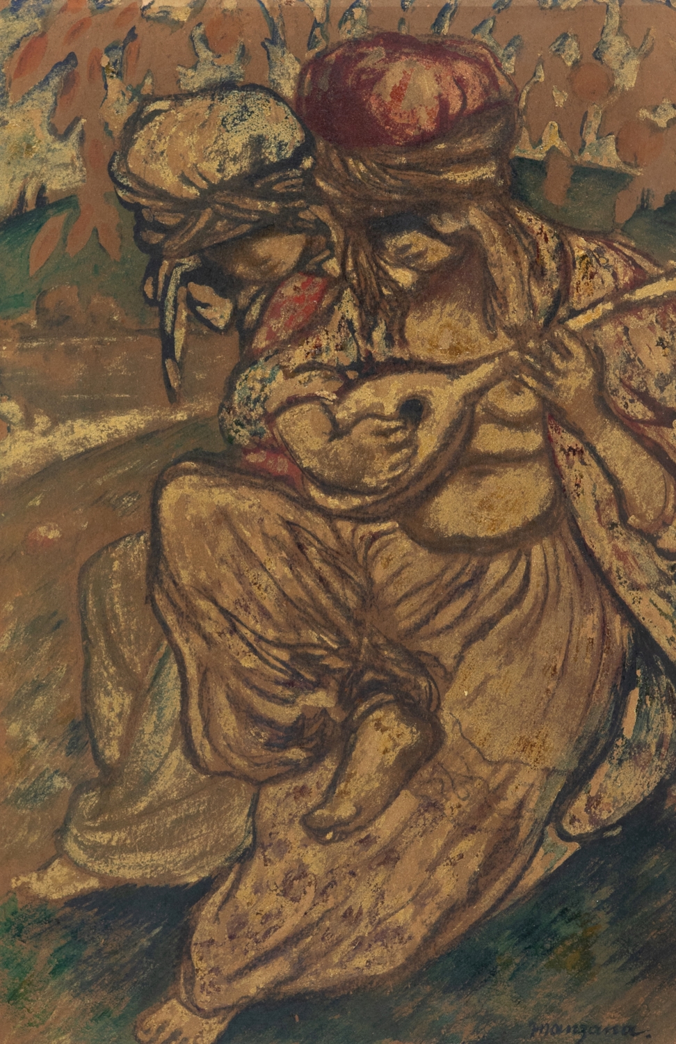 Femme à la mandoline - Georges Manzana Pissarro (1871 - 1961)