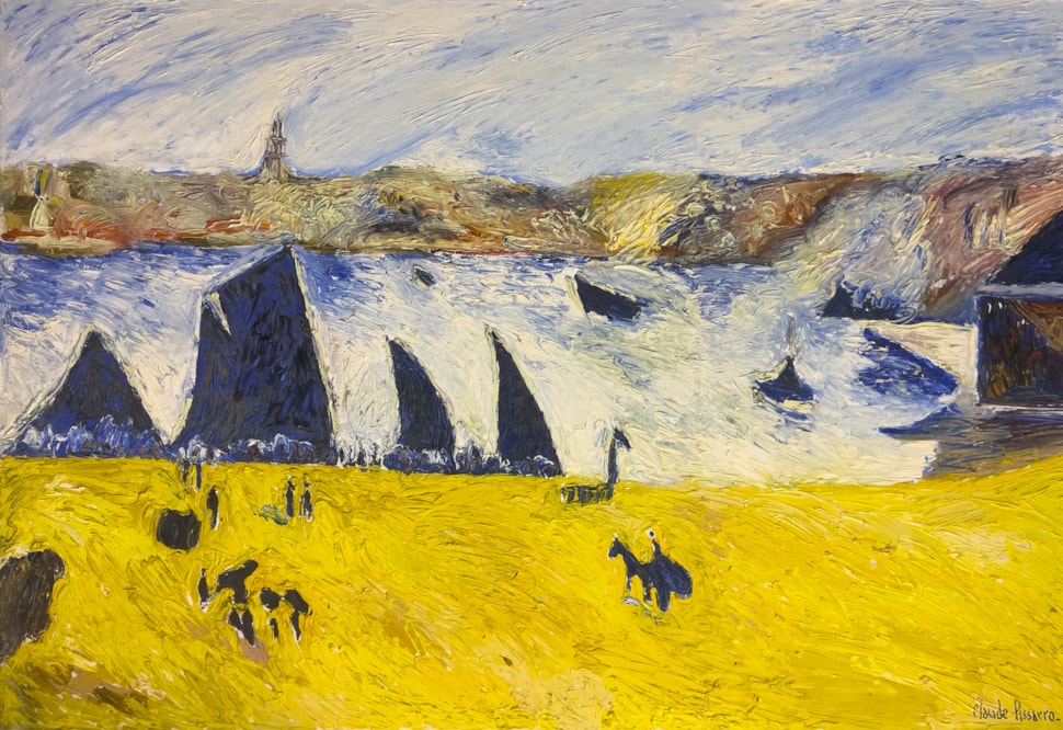 Camille - Le quai jaune - Hugues Pissarro dit Pomié (b. 1935 - )