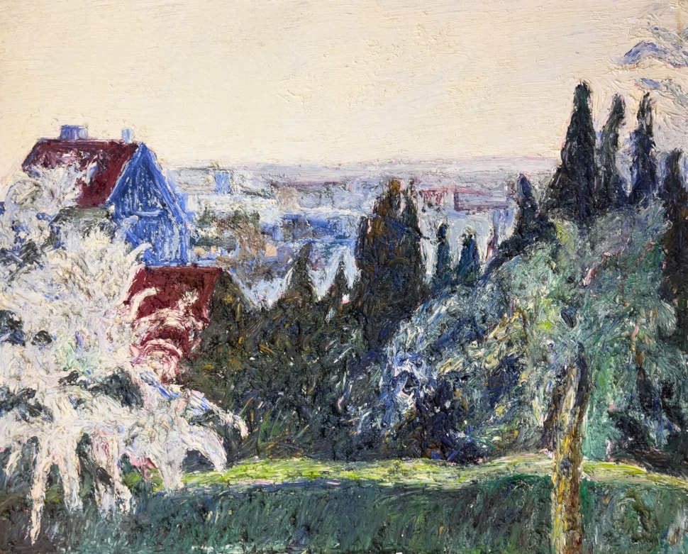 Pignon Bleu - Mareil - Hugues  Pissarro dit Pomié (b. 1935 - )