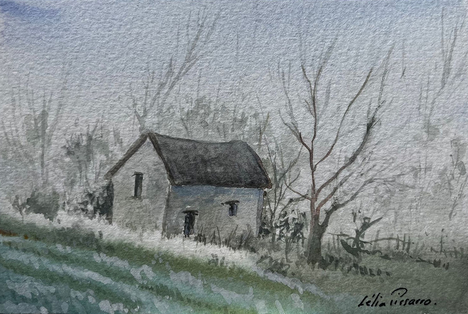 La Maison de Rami - Lélia Pissarro, Figurative (b. 1963 - )