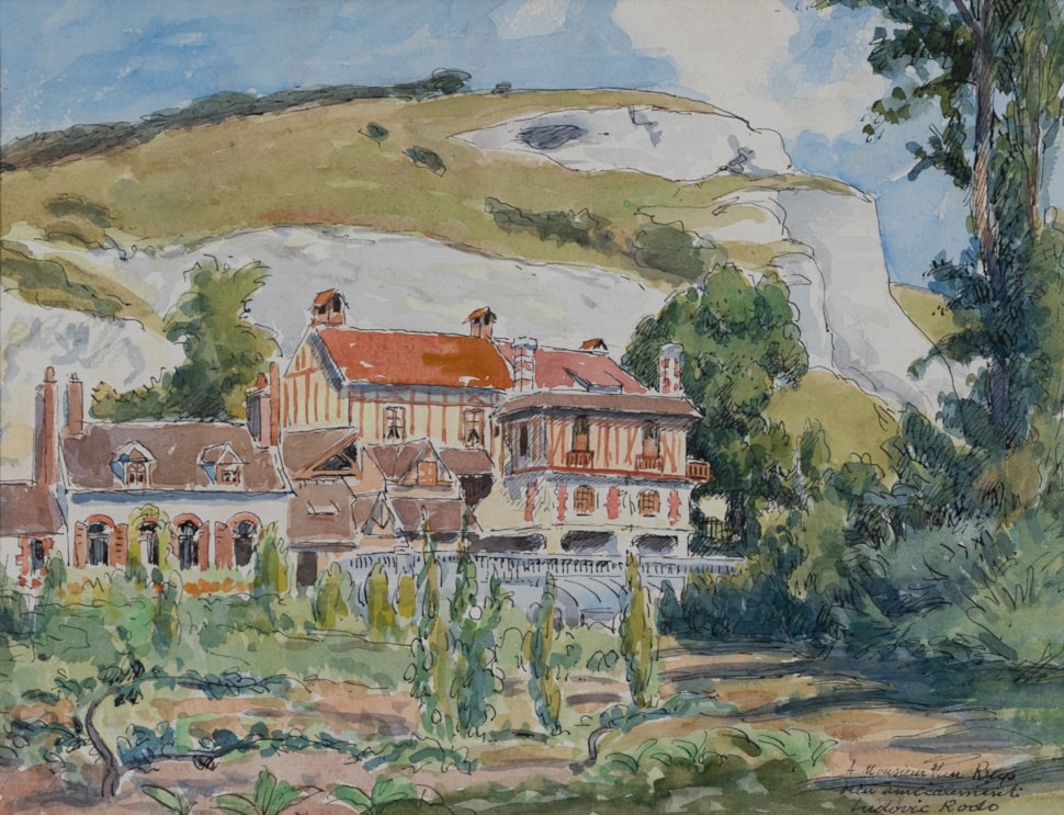 Manoir à Lyons-la-Forêt - Ludovic-Rodo Pissarro (1878 - 1952)