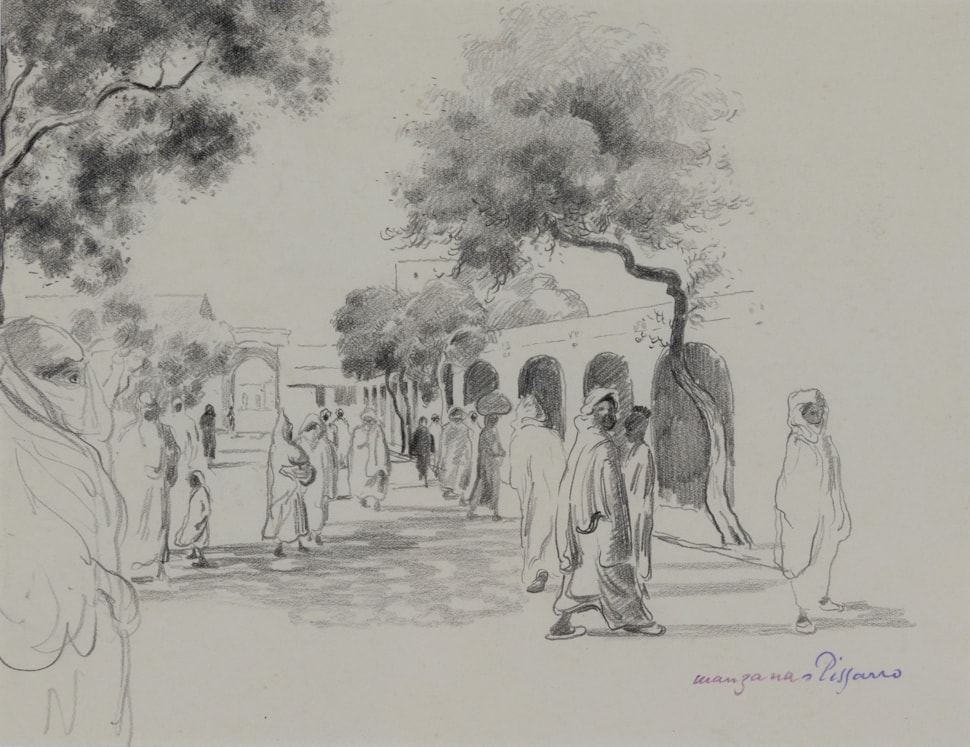 Moroccan Market - Georges Manzana Pissarro (1871 - 1961)