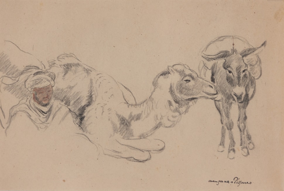 Man with Camel and Donkey - Georges Manzana Pissarro (1871 - 1961)