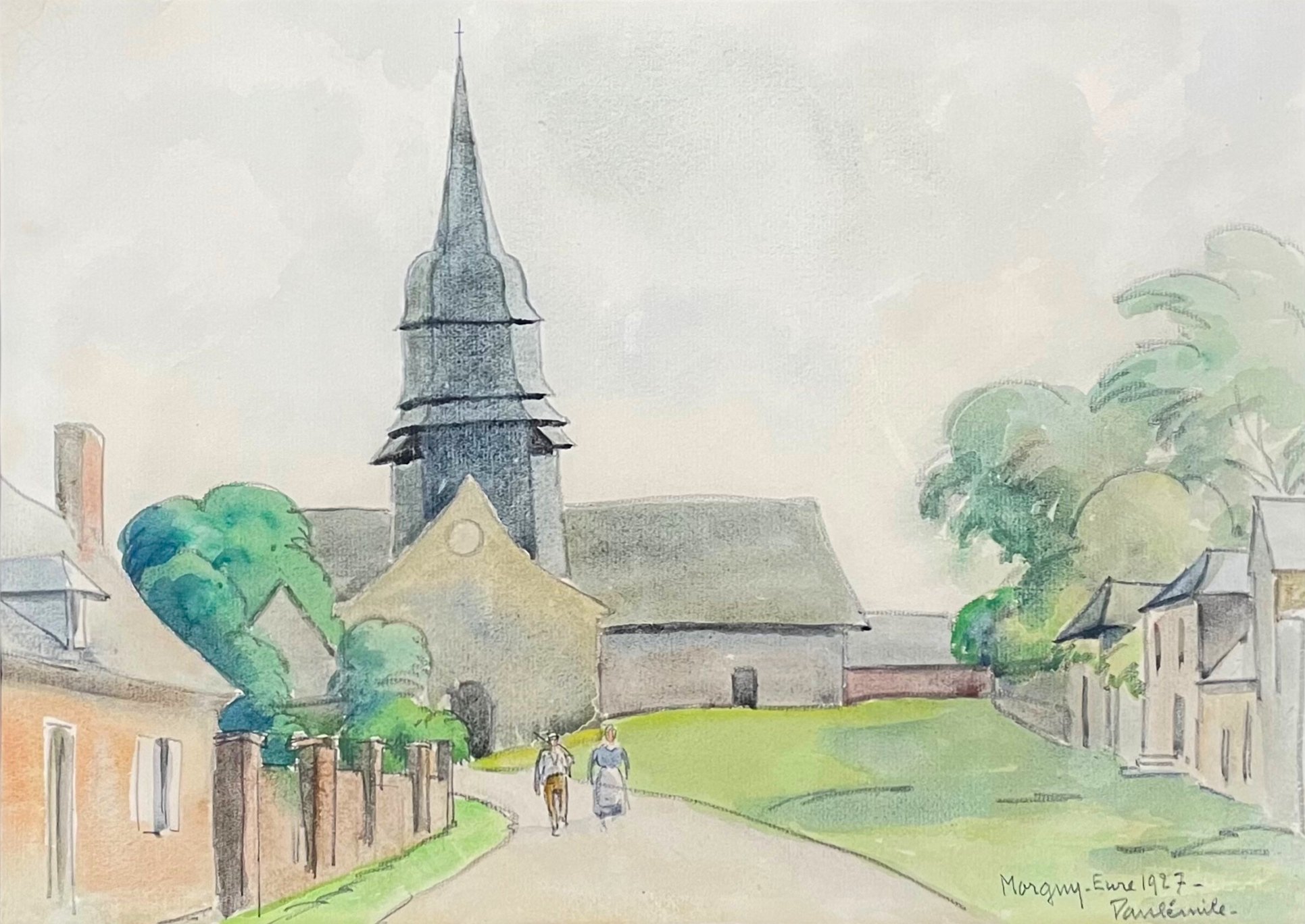 L'Église de Morgny-Eure - Paulémile Pissarro (1884 - 1972)