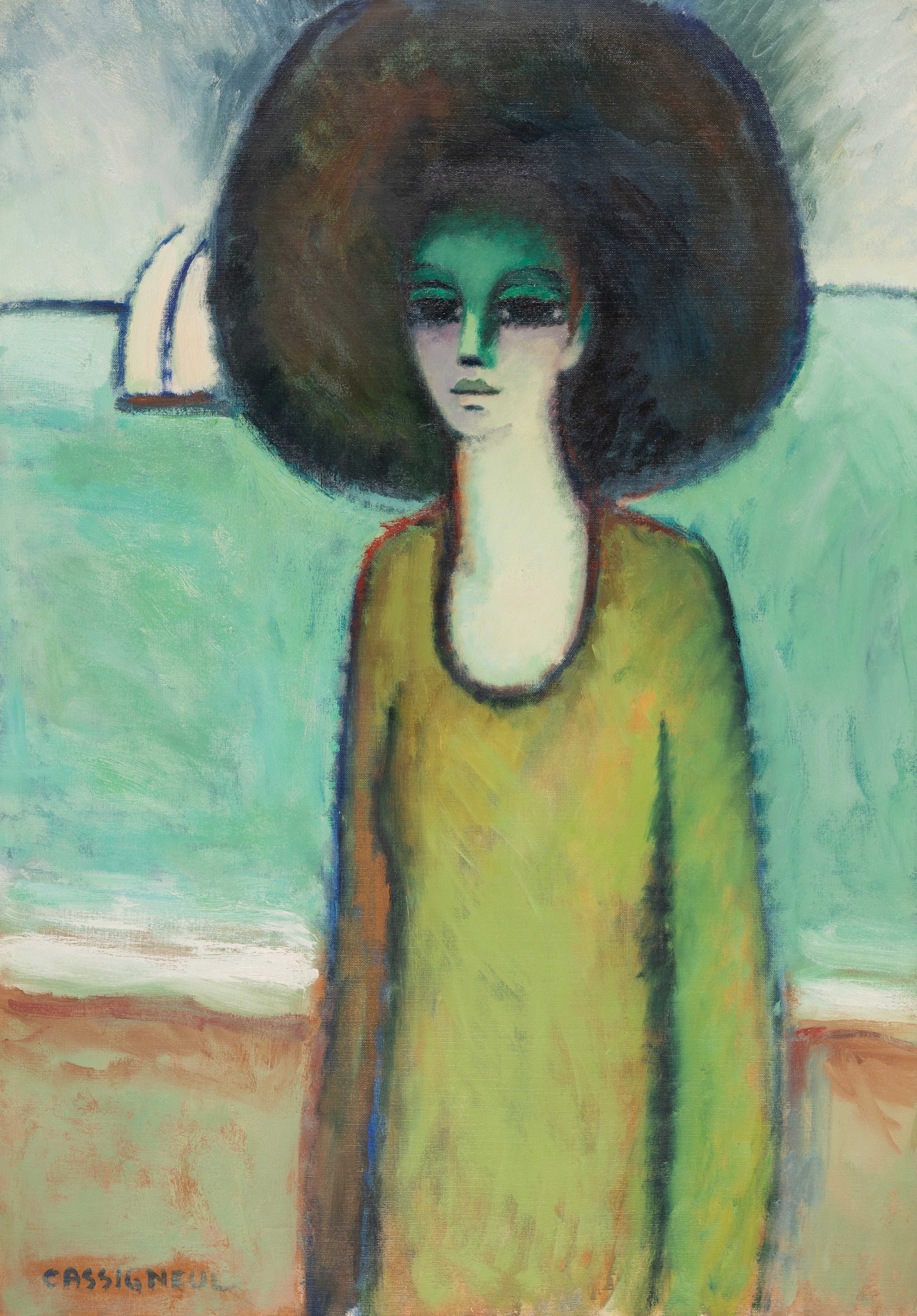 Femme au bord de la mer