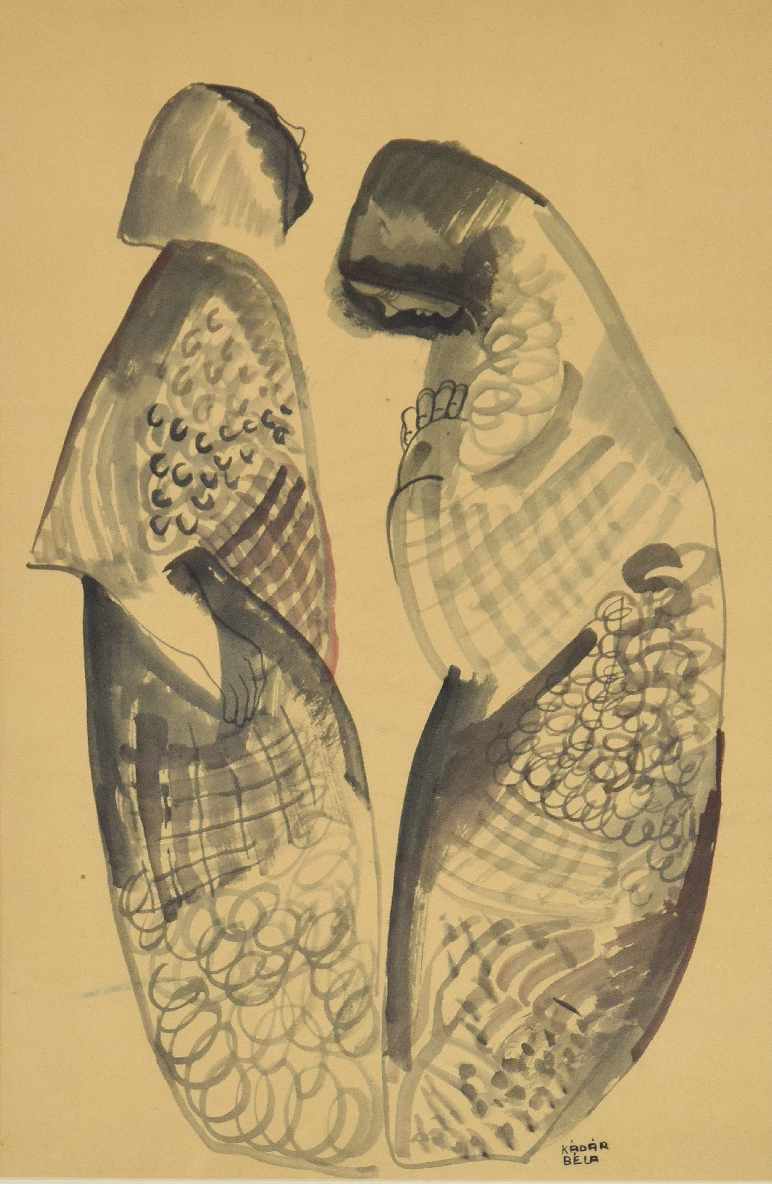 B&#233;la K&#225;d&#225;r - Two Figures