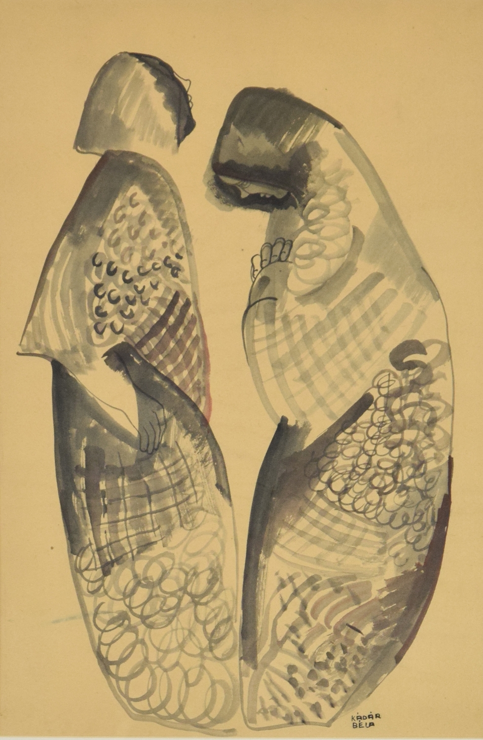 Two Figures - Béla Kádár (1877 - 1956)