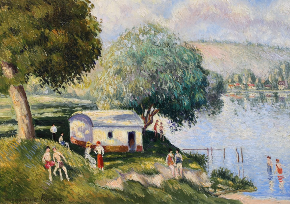 La Plage aux Andelys  - Georges Manzana Pissarro (1871 - 1961)