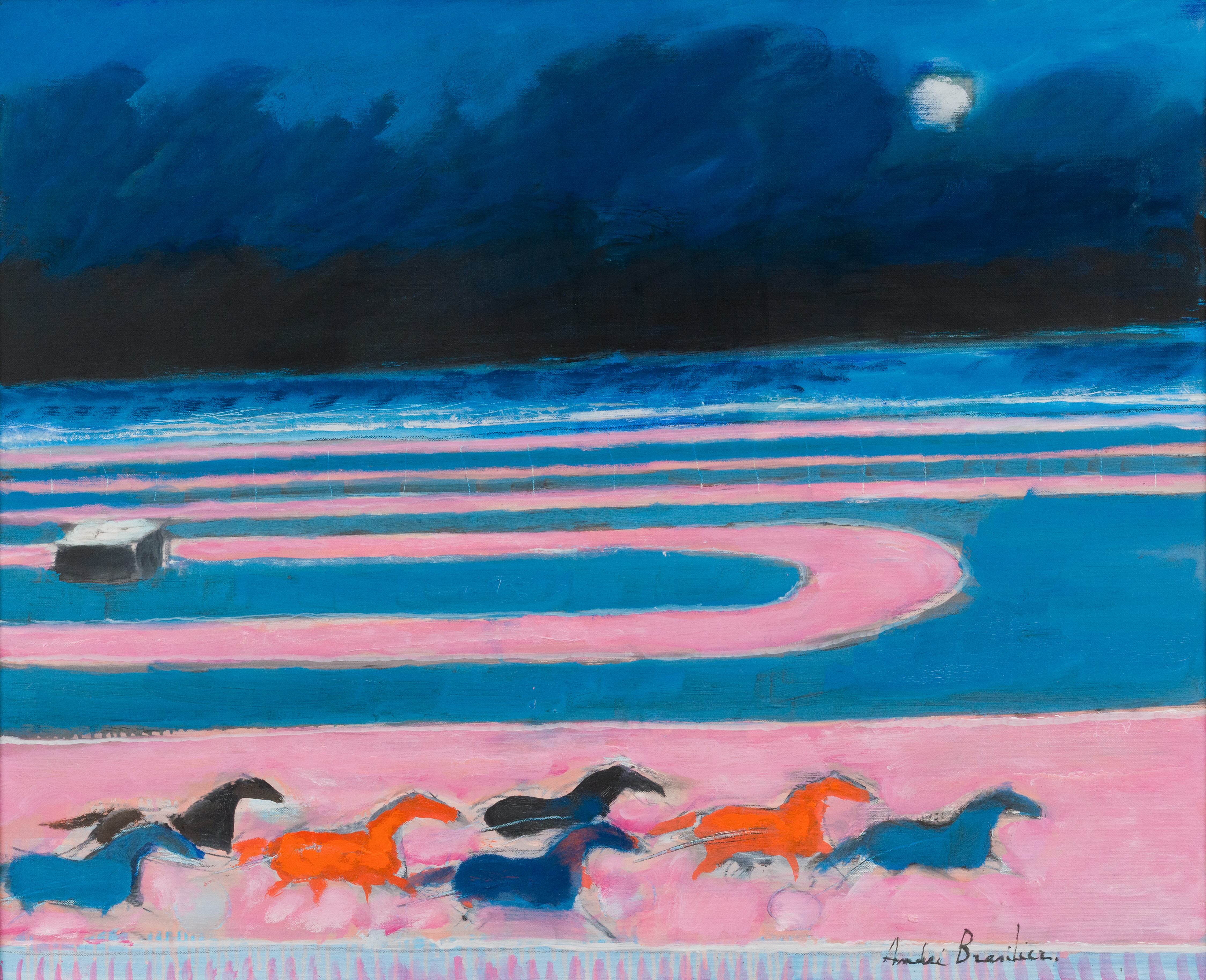 Courses en nocturne - André Brasilier (b. 1929 - )
