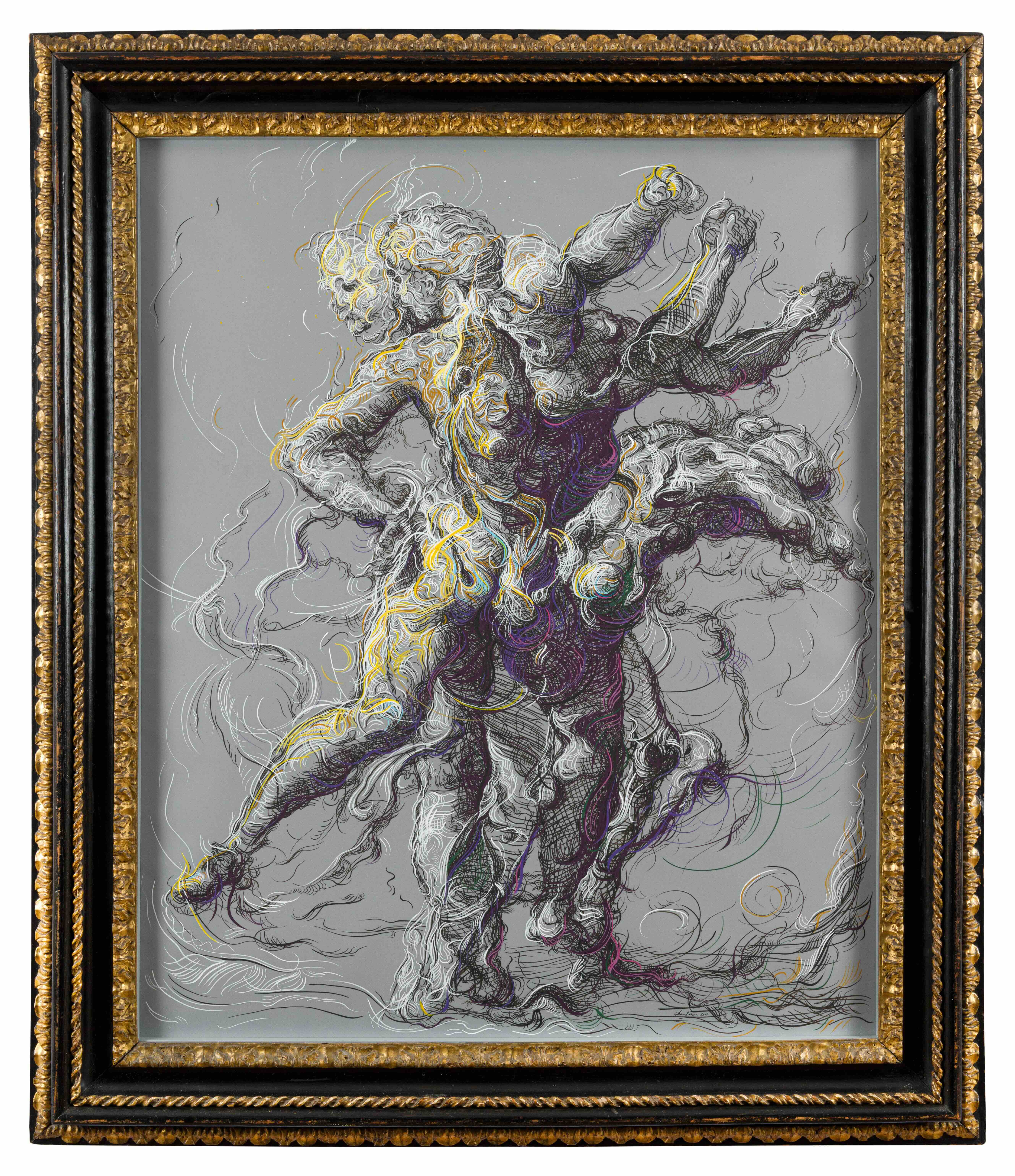 Glenn Brown - Drawing 2 (after Delacroix/Raphaël)