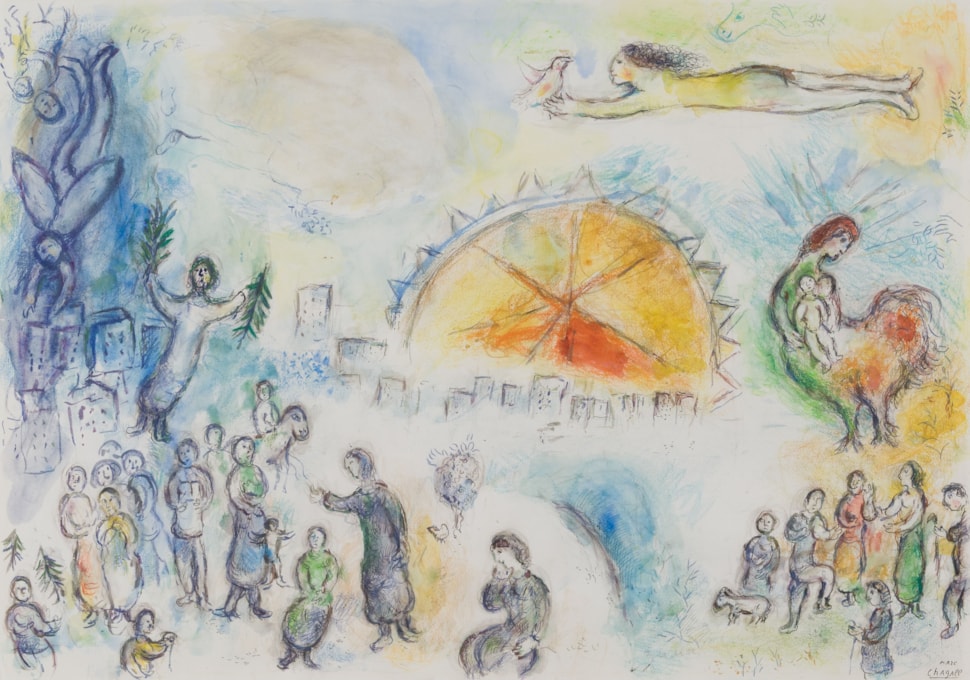 L'hiver procession de Nöel (Les quatre saisons) - Marc Chagall (1887 - 1985)