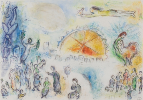 Marc Chagall - L'hiver procession de Nöel (Les quatre saisons)