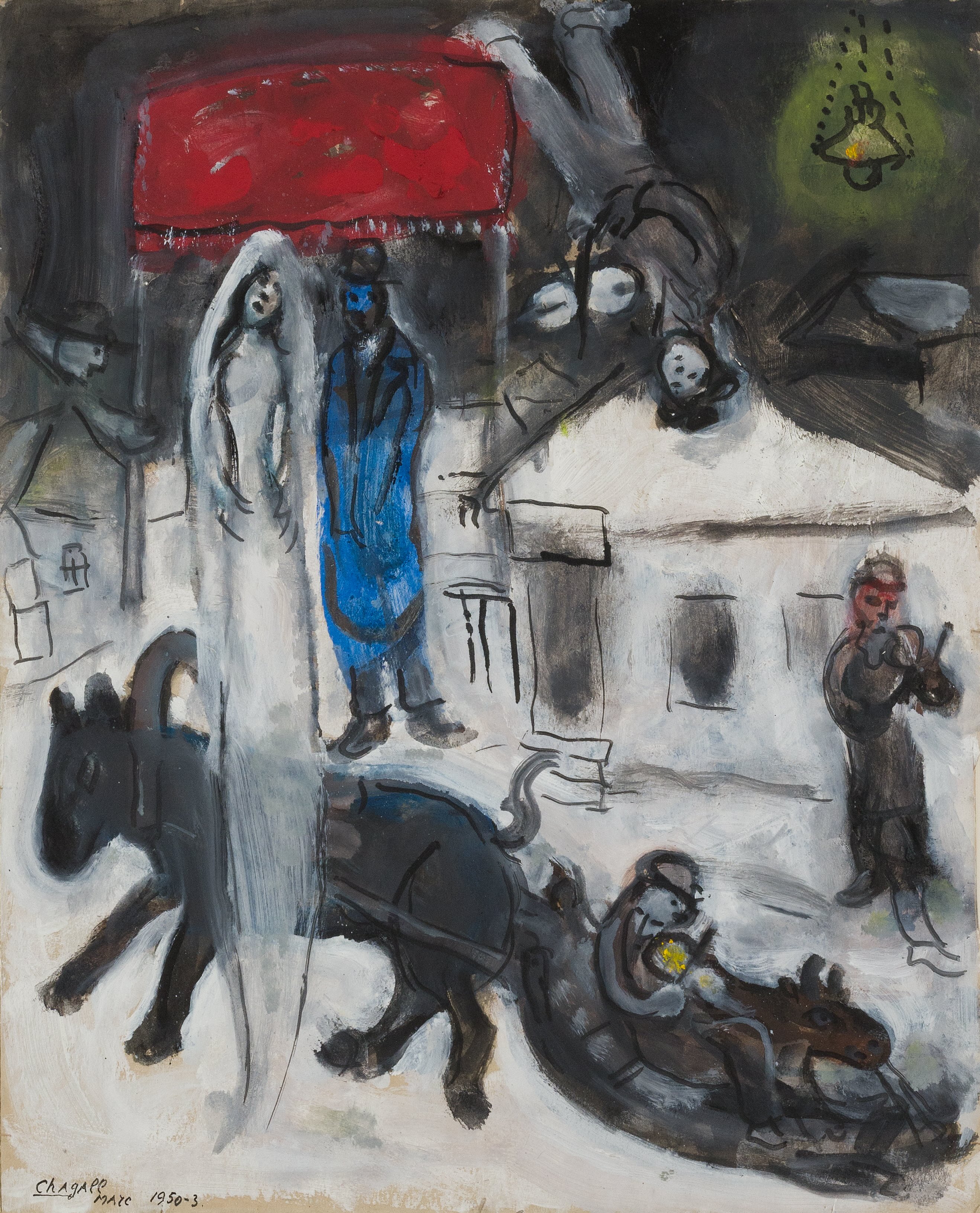 Marc Chagall - Le traineau