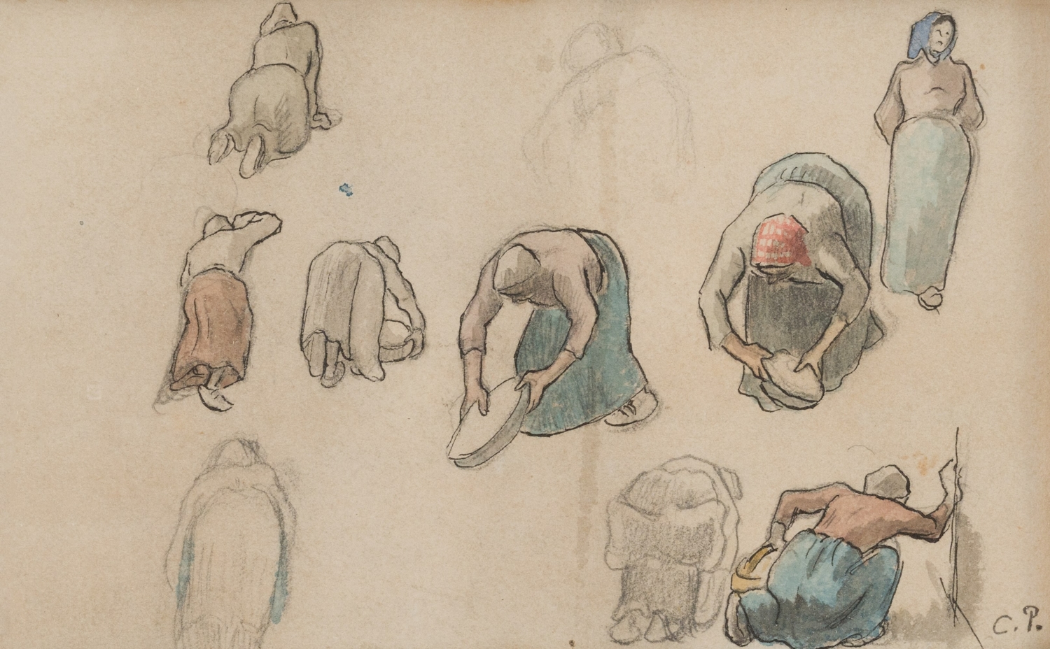 Études de paysannes - Camille Pissarro (1830 - 1903)