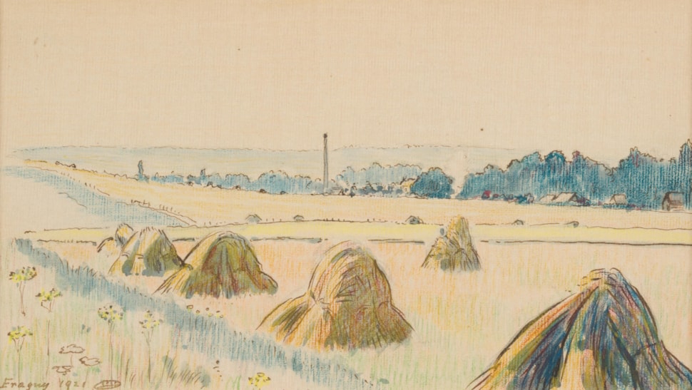 Haystacks, Eragny - Lucien Pissarro (1863 - 1944)