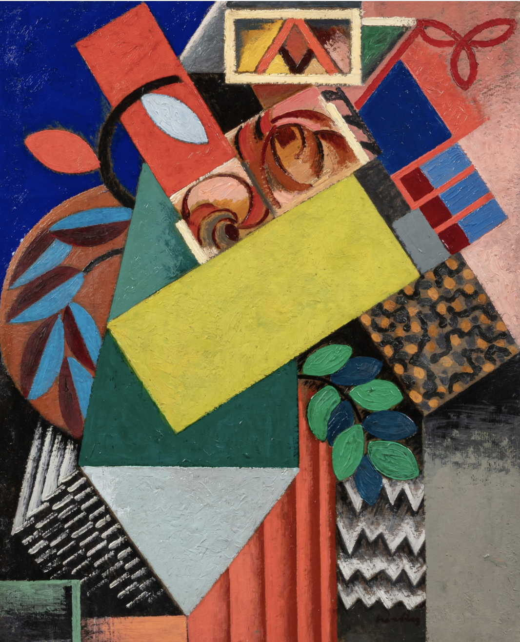 Nature morte aux feuilles - Auguste Herbin (1882 - 1960)