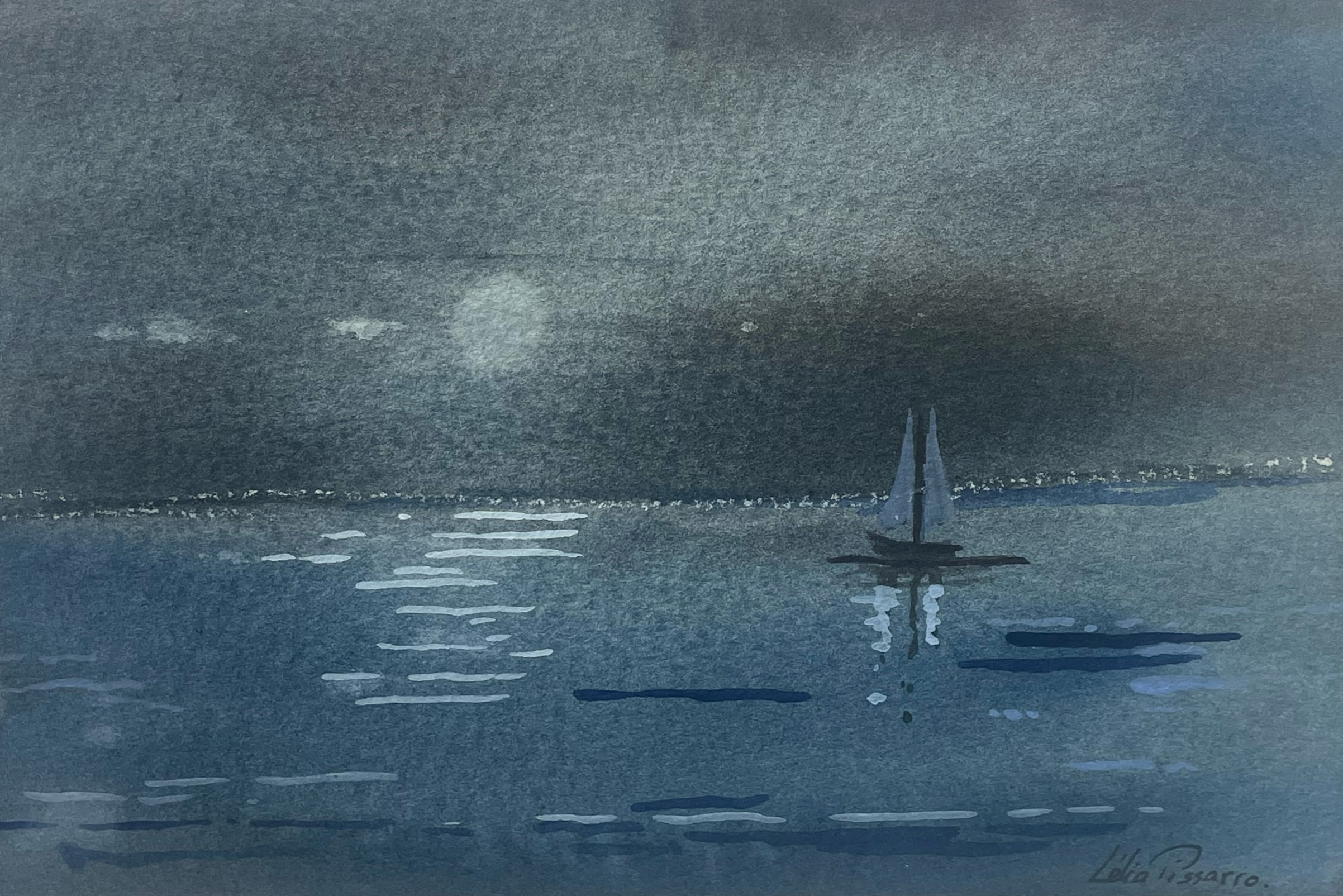 Lélia Pissarro, Figurative - The boat of Ti-Hervé-Ti