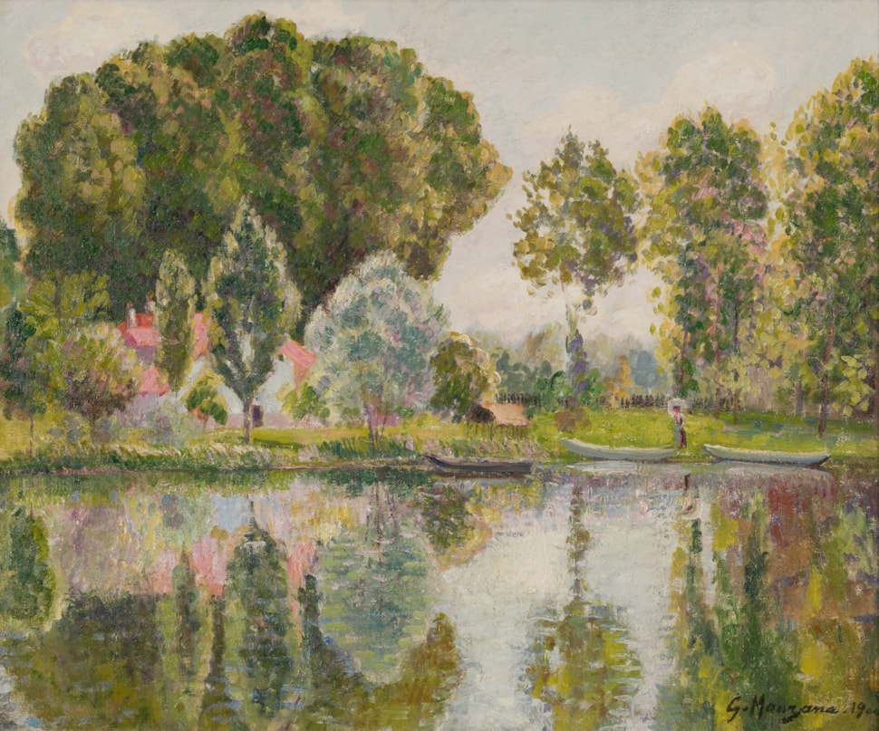 Bord de rivière - Georges Manzana Pissarro (1871 - 1961)