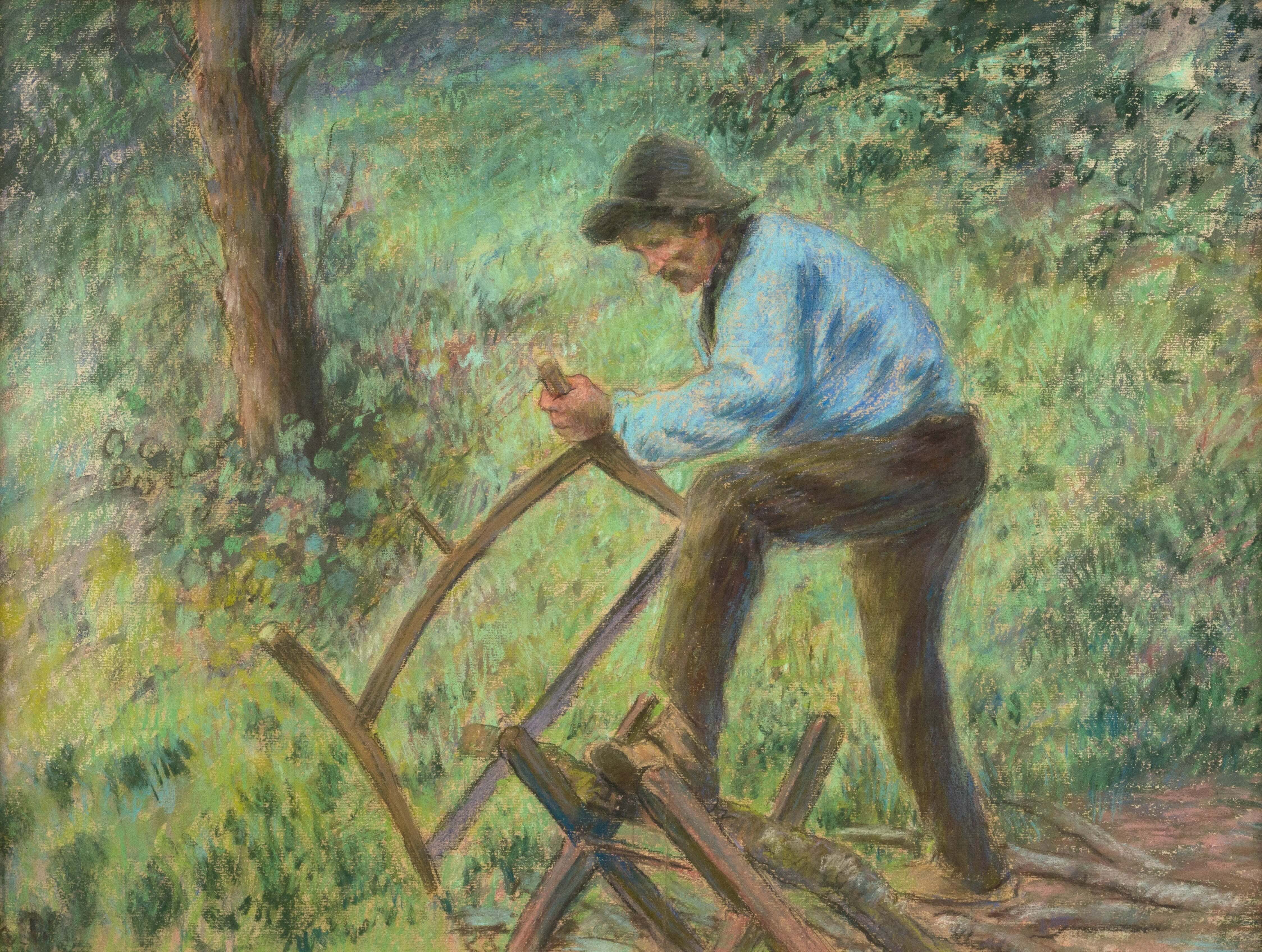 Camille Pissarro - Le Père Melon Sciant du Bois