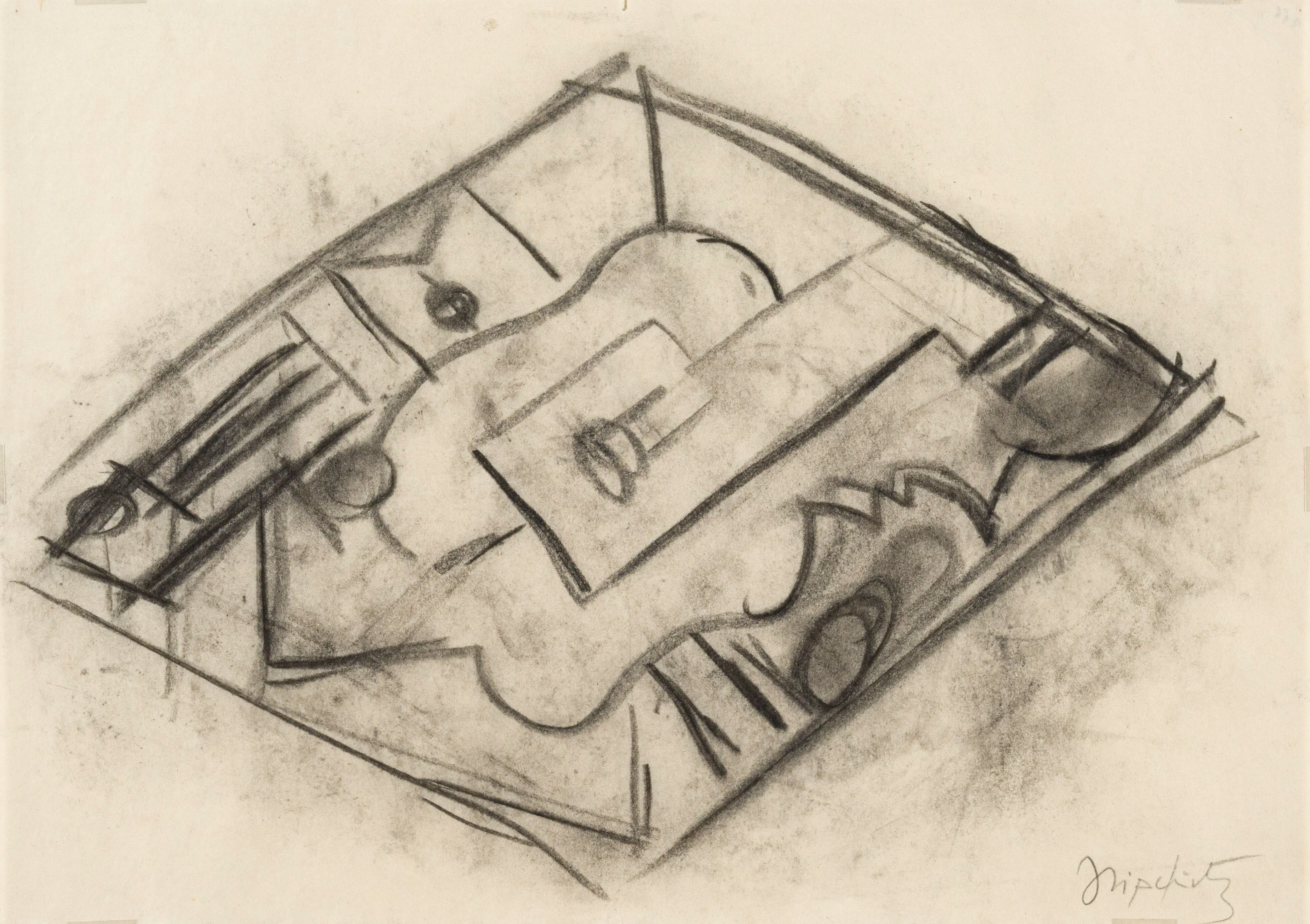 Étude pour un bas-relief (Étude pour des instruments de musique) - Jacques Lipchitz (1891 - 1973)